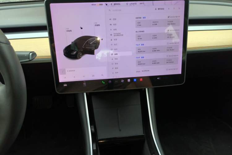 Used Tesla Model 3 2020 Standard Range Rear-Wheel Drive Upgraded Version Audio And AC Panel