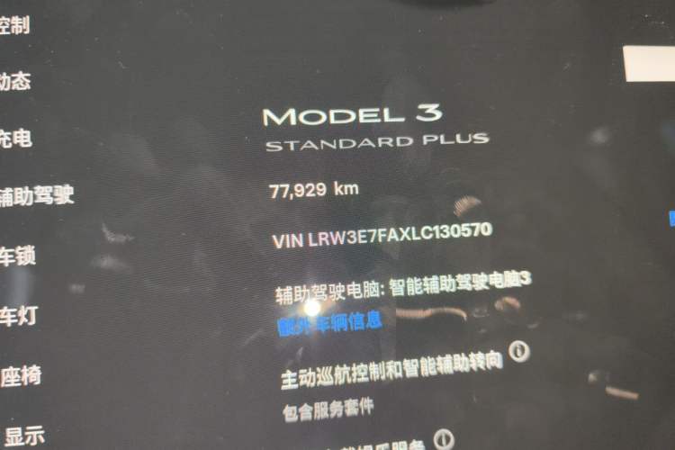 Used Tesla Model 3 2020 Revised Version Standard Range Rear-Wheel Drive – Upgraded Edition Odometer Close Up