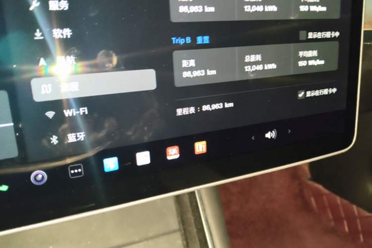 Used Tesla Model 3 2020 Standard Range Rear-Wheel Drive Upgraded Version Odometer Close Up