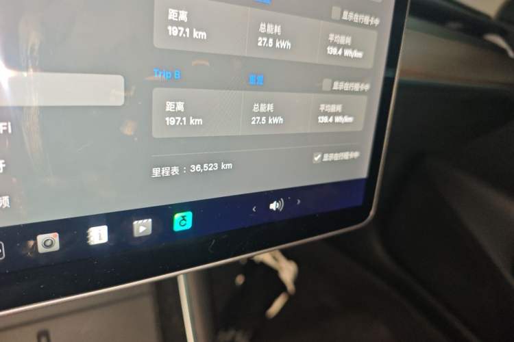 Used Tesla Model 3 2020 Standard Range Rear-Wheel Drive Upgraded Version Odometer Close Up