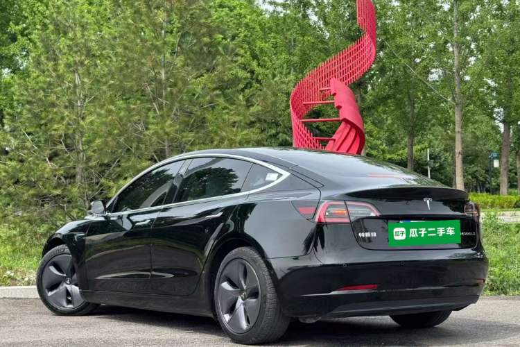 Used Tesla Model 3 2020 Standard Range Rear-Wheel Drive Upgraded Version Rear Left 45 Deg