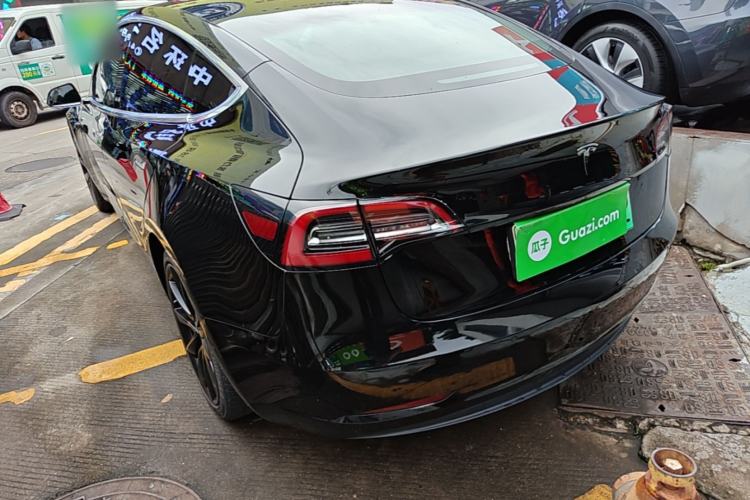 Used Tesla Model 3 2020 Long-Range Rear-Wheel-Drive Version Rear Left 45 Deg