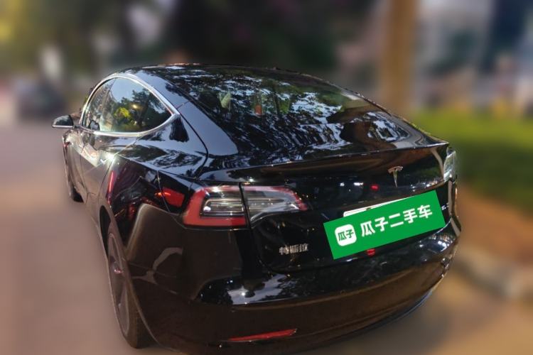 Used Tesla Model 3 2020 Long-Range Rear-Wheel-Drive Version Rear Left 45 Deg