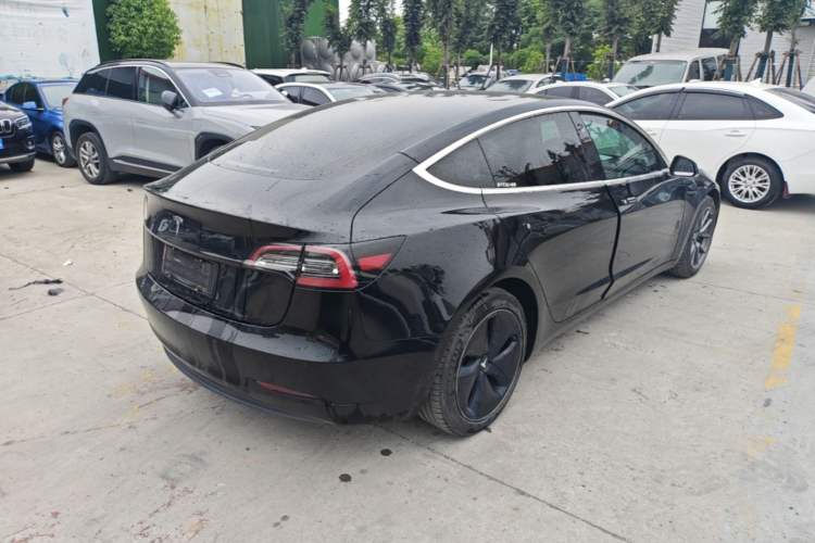 Used Tesla Model 3 2020 Refreshed Version Long-Range Rear-Wheel Drive Rear Right 45 Deg