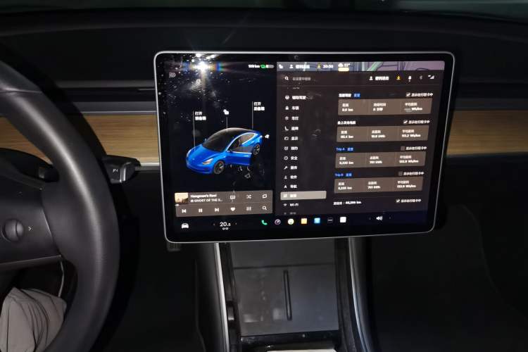 Used Tesla Model 3 2020 Standard Range Rear-Wheel Drive Upgraded Version Audio And AC Panel