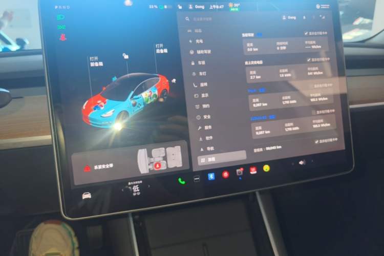 Used Tesla Model 3 2020 Refreshed Version Long-Range Rear-Wheel Drive Audio And AC Panel