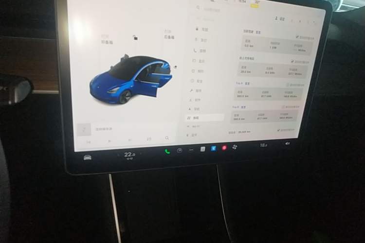 Used Tesla Model 3 2020 Standard Range Rear-Wheel Drive Upgraded Version Audio And AC Panel