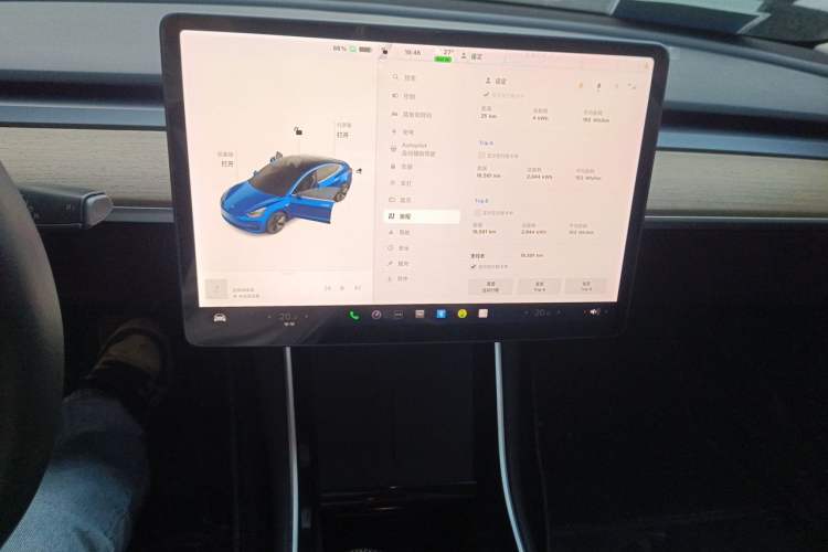 Used Tesla Model 3 2020 Revised Version Standard Range Rear-Wheel Drive – Upgraded Edition Audio And AC Panel