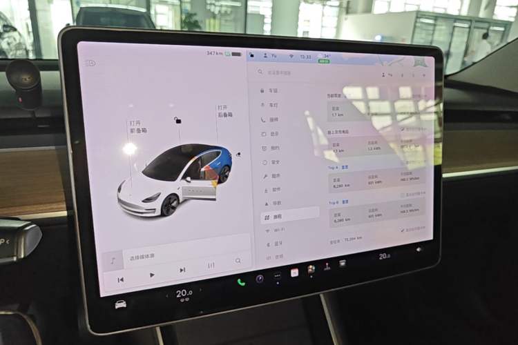 Used Tesla Model 3 2020 Revised Version Standard Range Rear-Wheel Drive – Upgraded Edition Audio And AC Panel