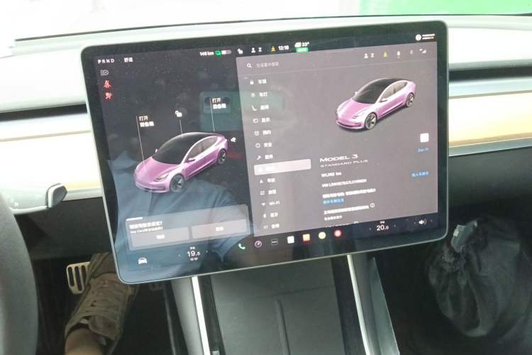 Used Tesla Model 3 2020 Revised Version Standard Range Rear-Wheel Drive – Upgraded Edition Audio And AC Panel