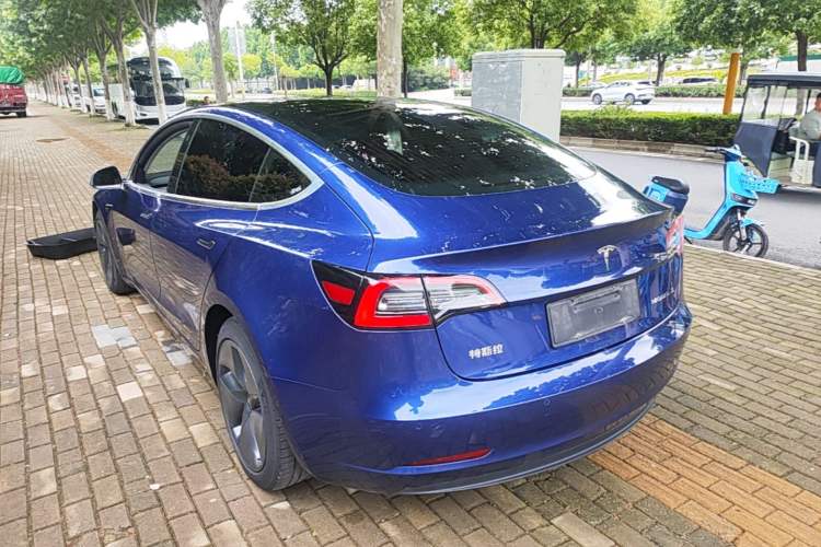 Used Tesla Model 3 2020 Refreshed Version Long-Range Rear-Wheel Drive Rear Left 45 Deg