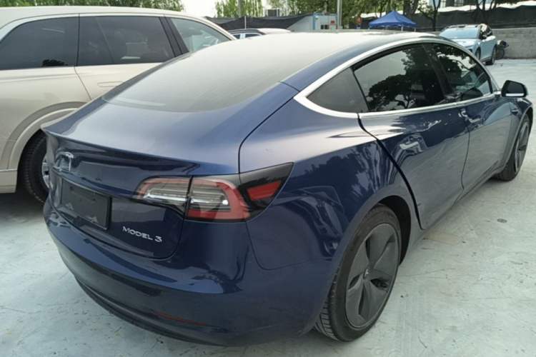 Used Tesla Model 3 2020 Standard Range Rear-Wheel Drive Upgraded Version Rear Right 45 Deg