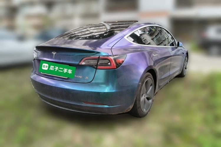 Used Tesla Model 3 2020 Refreshed Version Long-Range Rear-Wheel Drive Rear Right 45 Deg
