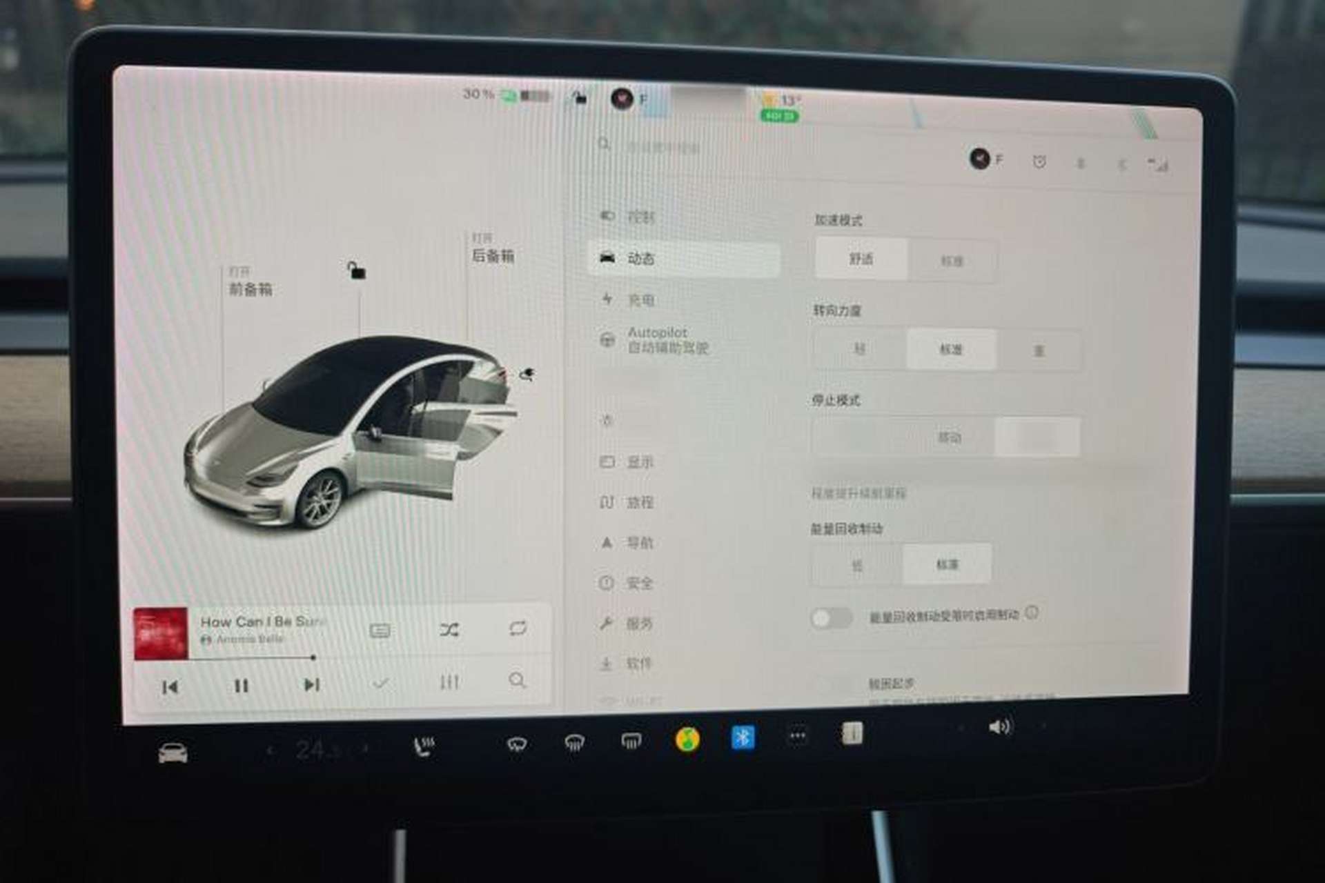 Used Tesla Model 3 2020 Revised Version Standard Range Rear-Wheel Drive – Upgraded Edition Audio And AC Panel