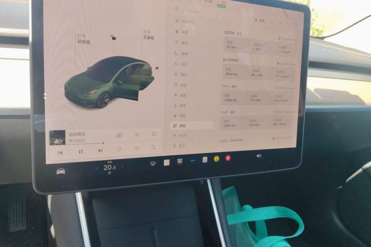 Used Tesla Model 3 2020 Standard Range Rear-Wheel Drive Upgraded Version Audio And AC Panel