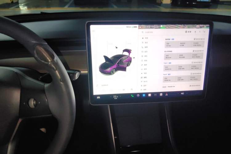 Used Tesla Model 3 2020 Standard Range Rear-Wheel Drive Upgraded Version Audio And AC Panel