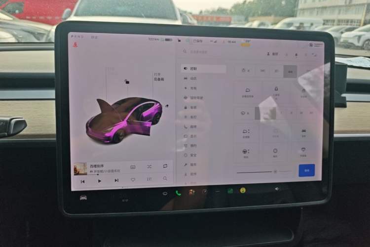 Used Tesla Model 3 2020 Long-Range Rear-Wheel-Drive Version Audio And AC Panel
