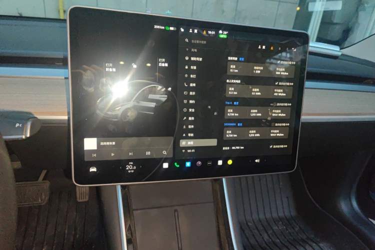 Used Tesla Model 3 2020 Standard Range Rear-Wheel Drive Upgraded Version Audio And AC Panel