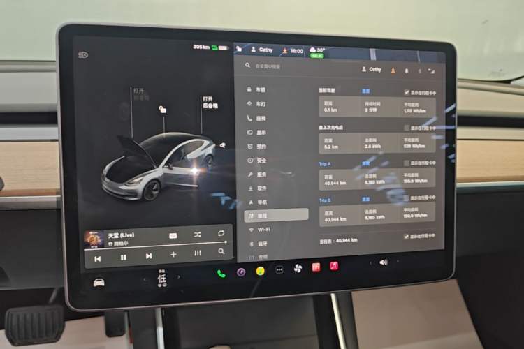 Used Tesla Model 3 2020 Revised Version Standard Range Rear-Wheel Drive – Upgraded Edition Audio And AC Panel