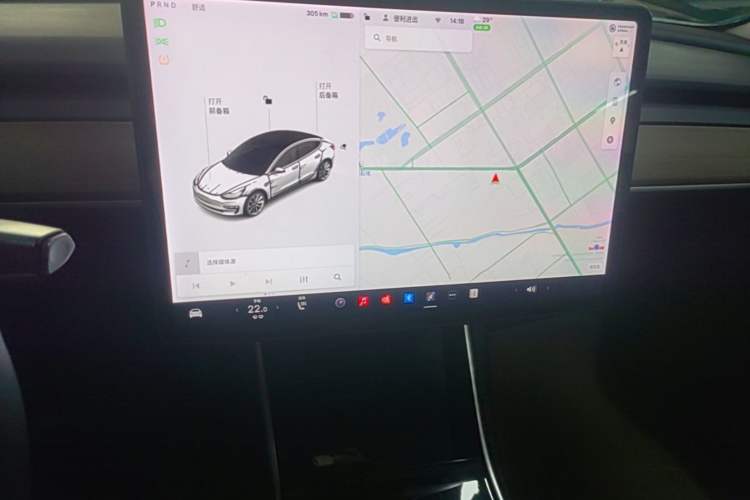 Used Tesla Model 3 2020 Revised Version Standard Range Rear-Wheel Drive – Upgraded Edition Audio And AC Panel