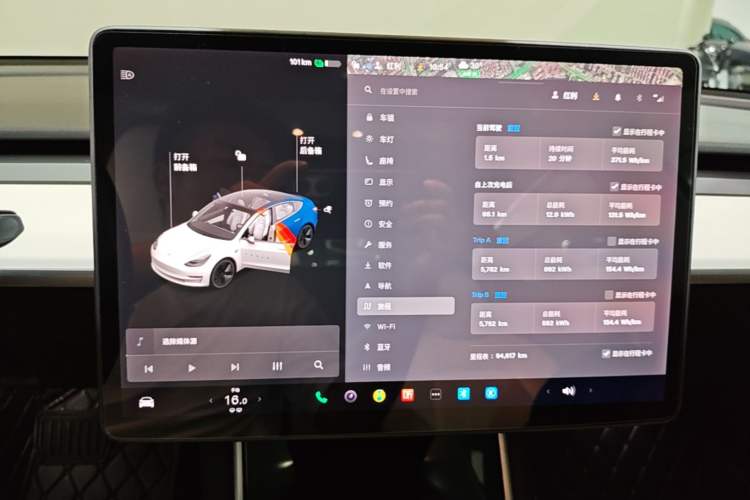 Used Tesla Model 3 2020 Refreshed Version Long-Range Rear-Wheel Drive Audio And AC Panel
