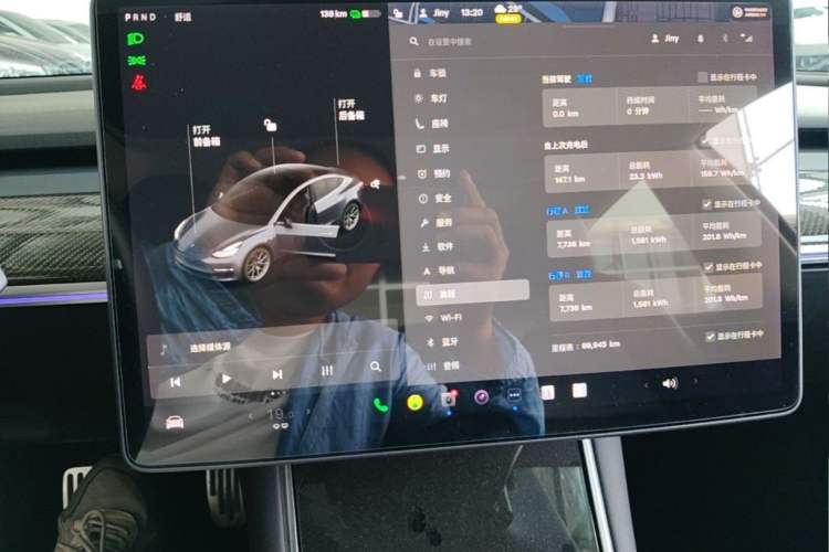 Used Tesla Model 3 2020 Revised Version Standard Range Rear-Wheel Drive – Upgraded Edition Odometer Close Up