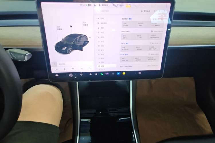Used Tesla Model 3 2020 Revised Version Standard Range Rear-Wheel Drive – Upgraded Edition Audio And AC Panel