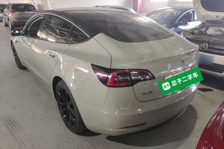Used Tesla Model 3 2020 Refreshed Version Long-Range Rear-Wheel Drive Rear Left 45 Deg