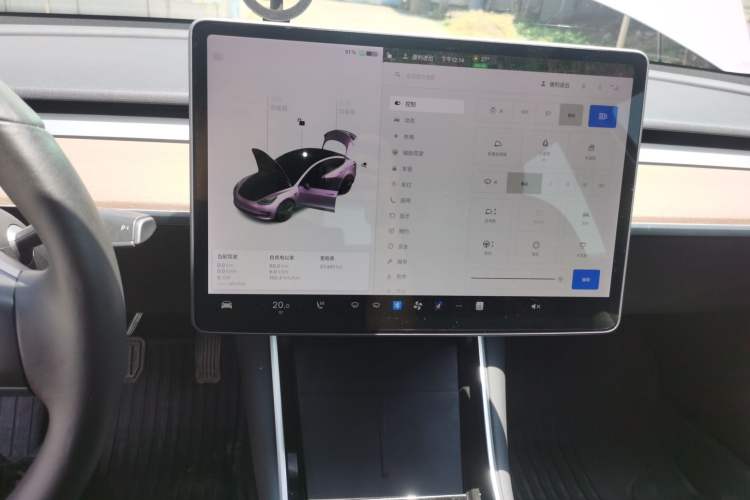 Used Tesla Model 3 2020 Standard Range Rear-Wheel Drive Upgraded Version Audio And AC Panel