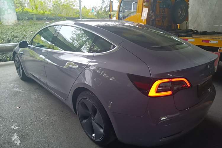 Used Tesla Model 3 2020 Refreshed Version Long-Range Rear-Wheel Drive Rear Left 45 Deg