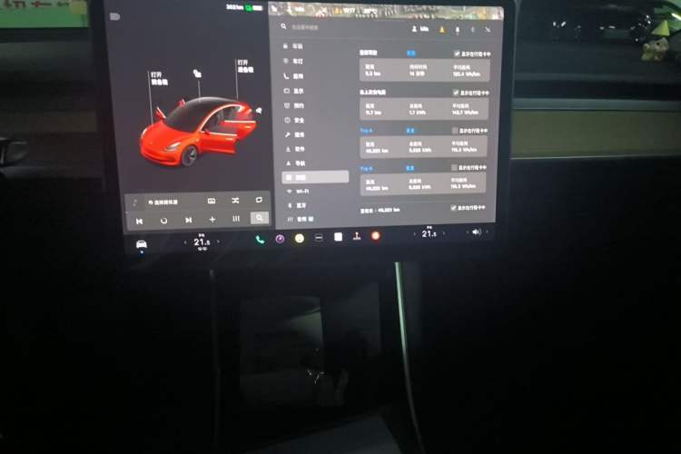 Used Tesla Model 3 2020 Standard Range Rear-Wheel Drive Upgraded Version Audio And AC Panel