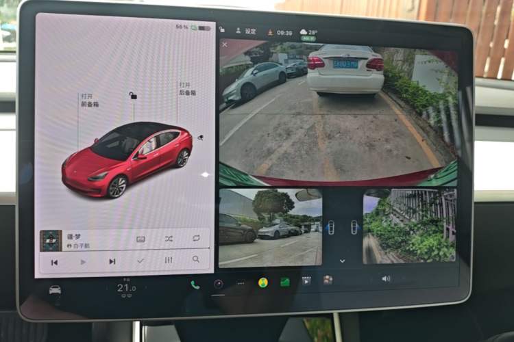 Used Tesla Model 3 2020 Refreshed Version Long-Range Rear-Wheel Drive Audio And AC Panel