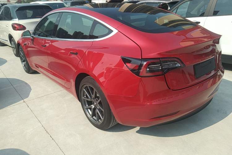 Used Tesla Model 3 2020 Standard Range Rear-Wheel Drive Upgraded Version Rear Left 45 Deg