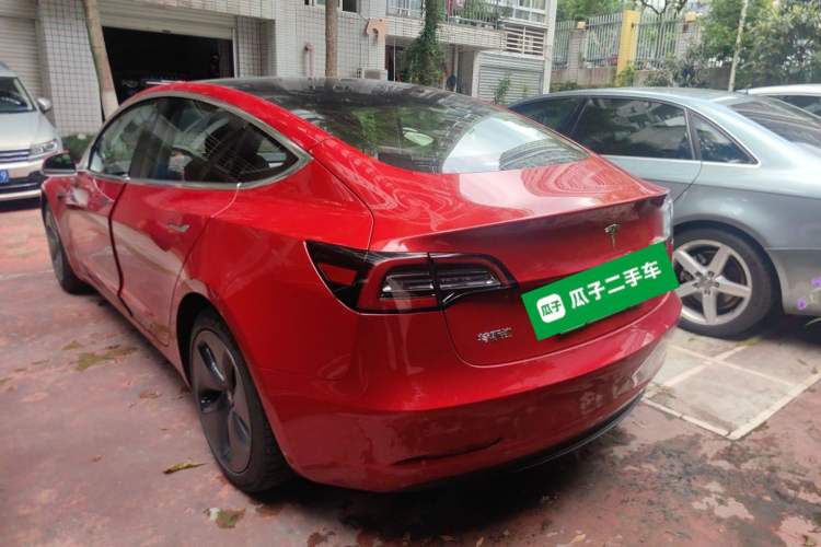 Used Tesla Model 3 2020 Refreshed Version Long-Range Rear-Wheel Drive Rear Left 45 Deg