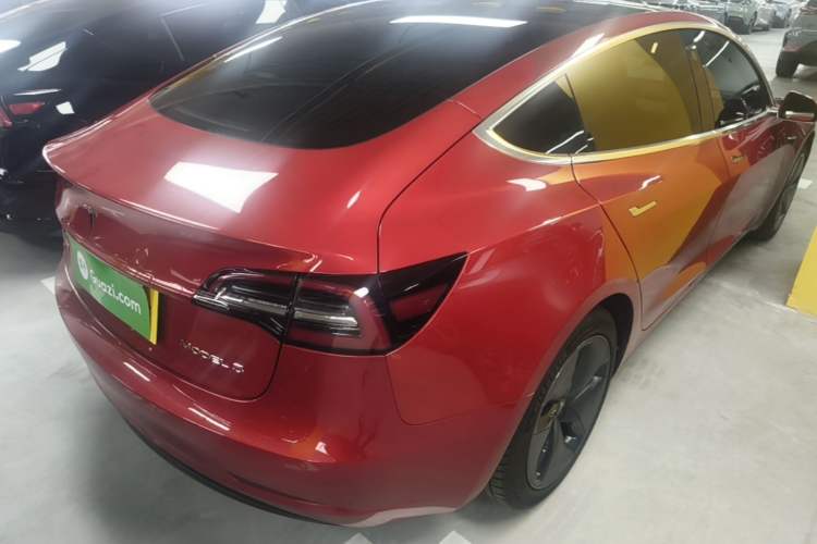Used Tesla Model 3 2020 Standard Range Rear-Wheel Drive Upgraded Version Rear Right 45 Deg