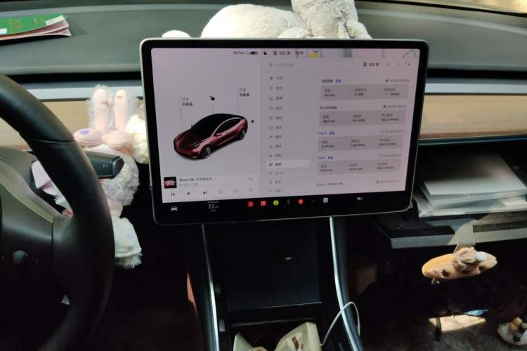 Used Tesla Model 3 2020 Long-Range Rear-Wheel-Drive Version Audio And AC Panel