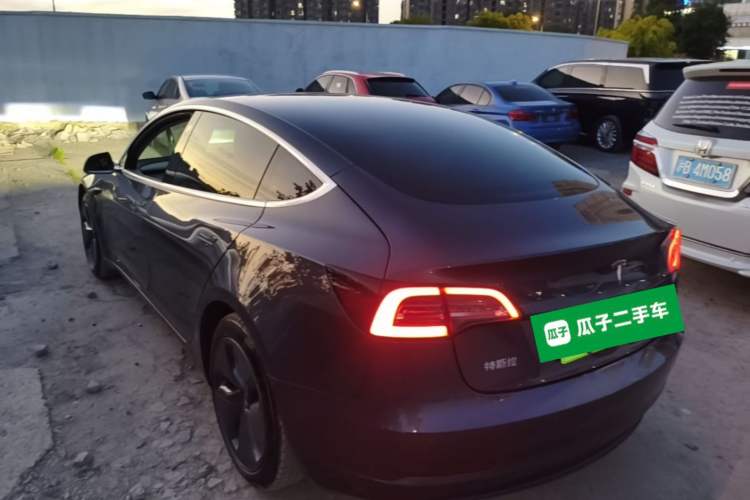 Used Tesla Model 3 2020 Refreshed Version Long-Range Rear-Wheel Drive Rear Left 45 Deg