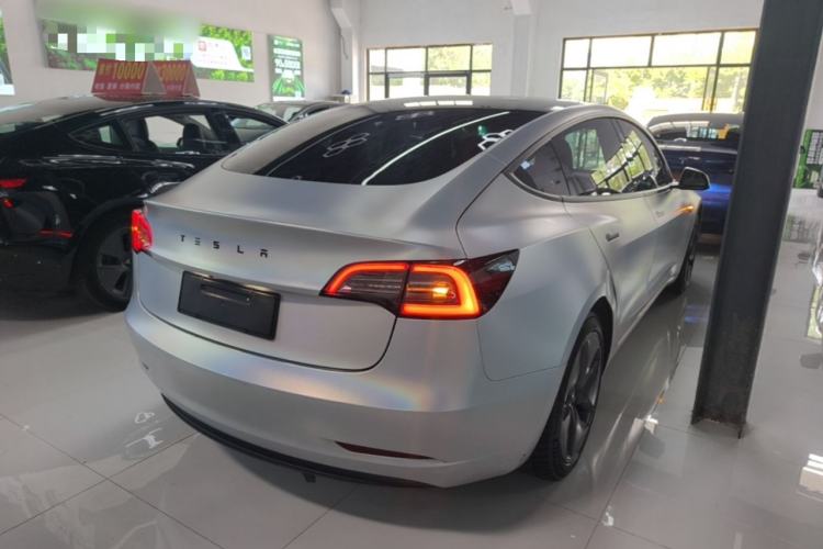 Used Tesla Model 3 2020 Refreshed Version Long-Range Rear-Wheel Drive Rear Right 45 Deg
