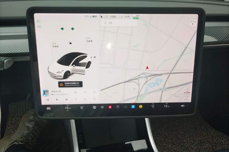 Used Tesla Model 3 2020 Revised Version Standard Range Rear-Wheel Drive – Upgraded Edition Audio And AC Panel