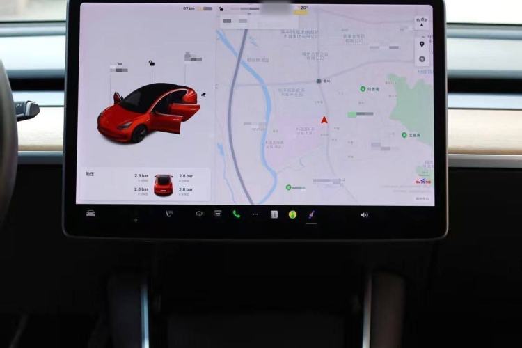 Used Tesla Model 3 2020 Revised Version Standard Range Rear-Wheel Drive – Upgraded Edition Audio And AC Panel