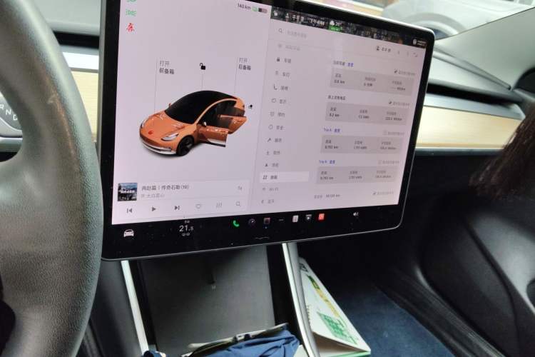 Used Tesla Model 3 2020 Standard Range Rear-Wheel Drive Upgraded Version Audio And AC Panel