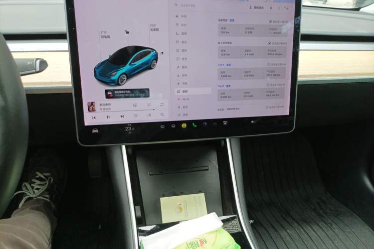 Used Tesla Model 3 2020 Standard Range Rear-Wheel Drive Upgraded Version Audio And AC Panel