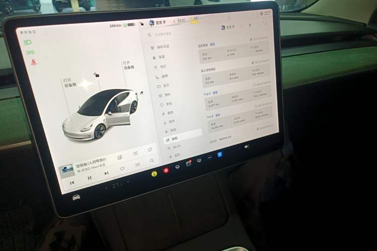 Used Tesla Model 3 2020 Standard Range Rear-Wheel Drive Upgraded Version Audio And AC Panel