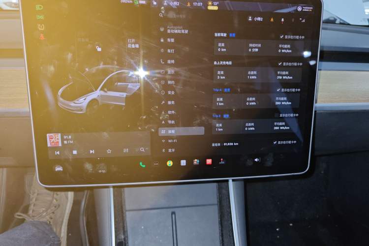Used Tesla Model 3 2020 Long-Range Rear-Wheel-Drive Version Audio And AC Panel