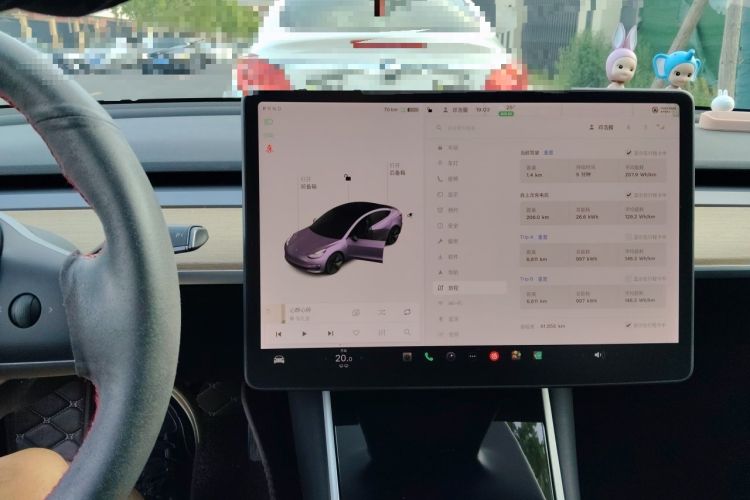 Used Tesla Model 3 2020 Standard Range Rear-Wheel Drive Upgraded Version Audio And AC Panel