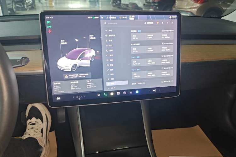 Used Tesla Model 3 2020 Standard Range Rear-Wheel Drive Upgraded Version Audio And AC Panel