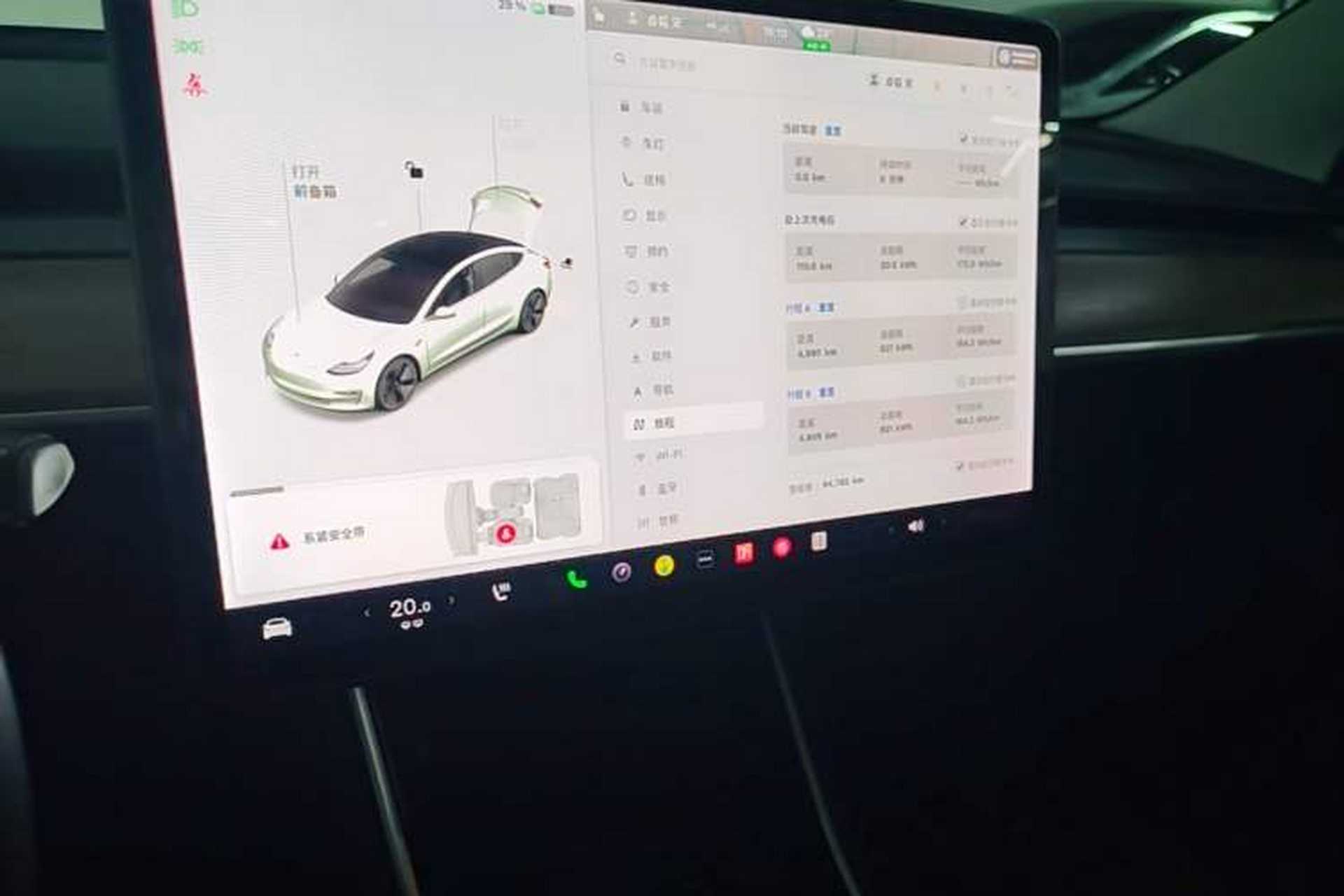 Used Tesla Model 3 2020 Revised Version Standard Range Rear-Wheel Drive – Upgraded Edition Audio And AC Panel