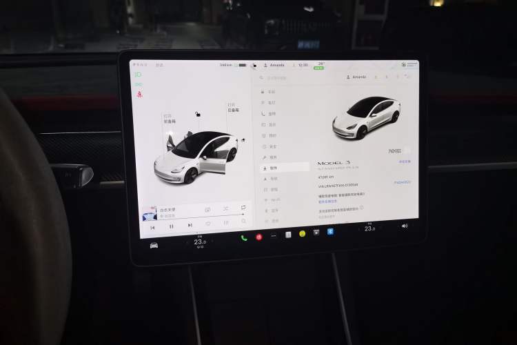 Used Tesla Model 3 2020 Revised Version Standard Range Rear-Wheel Drive – Upgraded Edition Audio And AC Panel