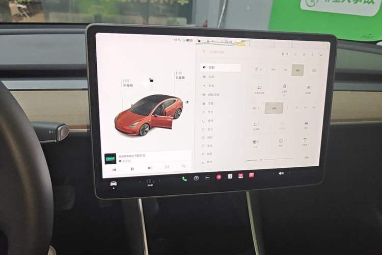 Used Tesla Model 3 2020 Refreshed Version Long-Range Rear-Wheel Drive Audio And AC Panel
