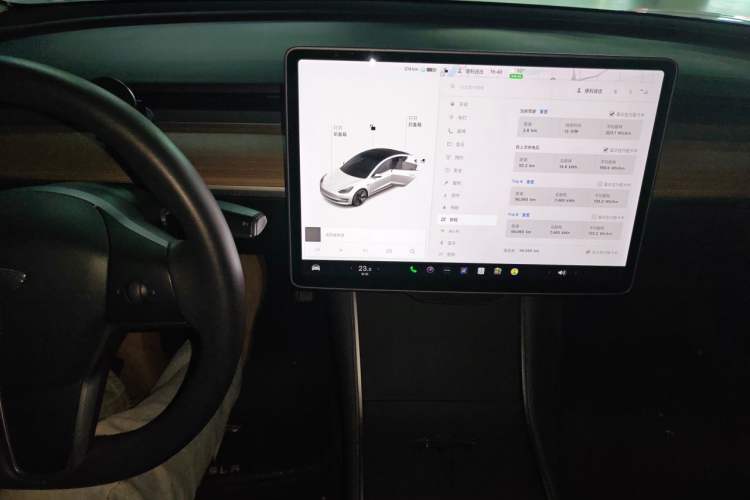 Used Tesla Model 3 2020 Standard Range Rear-Wheel Drive Upgraded Version Audio And AC Panel